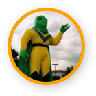 Advertising Inflatables - Alien balloons and Giant Alien inflatables available for sale or rent.